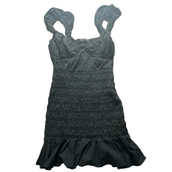 endless rose Ruffle Sleeve Smocked Mini Dress - Picture 3 of 5